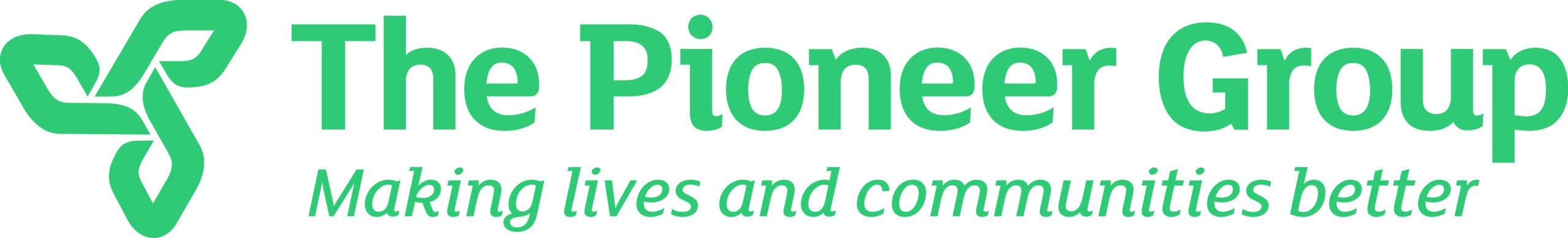 The Pioneer Group Logo Dark Green (Strapline)